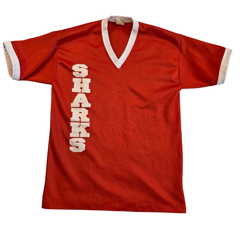 Vintage Venus Sharks Jersey Orange White Number 7 Mens Large 42-44